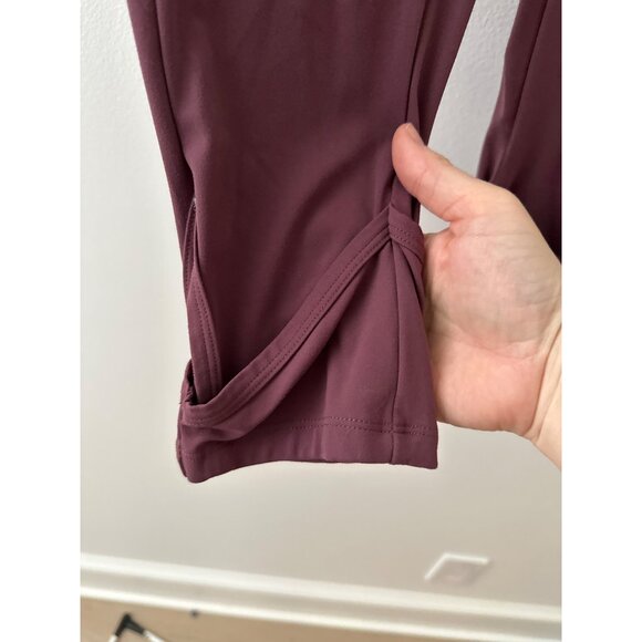 Gymshark Studio Cropped Leggings Berry Red Burgundy Cropped Yoga Leggings Womens - Picture 3 of 5